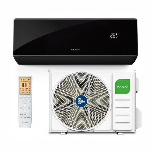 Инверторен климатик Kaisai KRB-12TLHI/KRWB-12TLHO BLACK PRO HEAT +, 12000 BTU, R32, Wi-Fi, Клас A+++